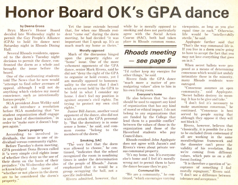Honor Board OK's GPA Dance Honor Board OK's GPA Dance