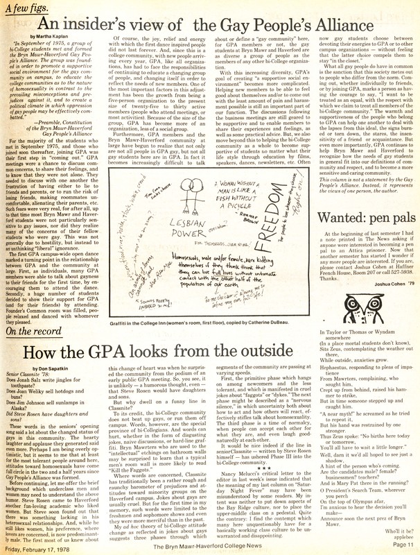 An insider's view of the Gay People's Alliance An insider's view of the Gay People's Alliance