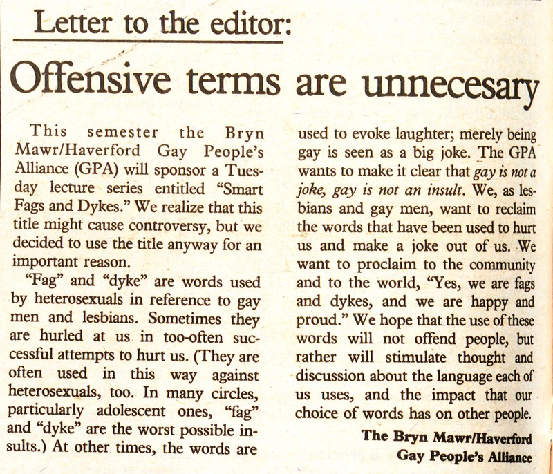 Offensive terms are unecessary Offensive terms are unecessary