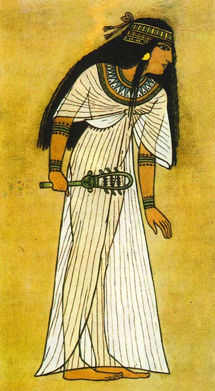 Egyptian pleated dress