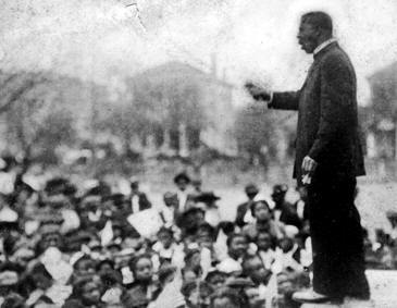 Booker T. Washington Delivering the "Atlanta Compromise" Speech