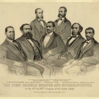 The first colored senator and representatives - in the 41st and 42nd Congress of the United States