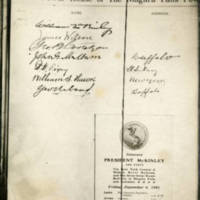 Niagara Falls Power Co. register signed by McKinley
