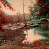 Stereoscopic images of Rock Creek During Civil War