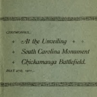 Ceremonies at the unveiling of the South Carolina monument on the Chickamauga battlefield.pdf