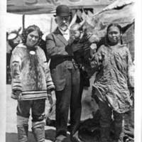 Seward Descendant Holding an Eskimo" Baby and Posed with Two Eskimo" Women