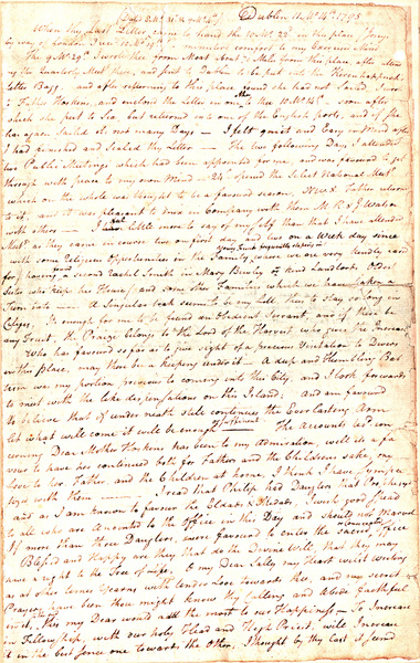 Letter from Thomas Scattergood to Sarah Scattergood